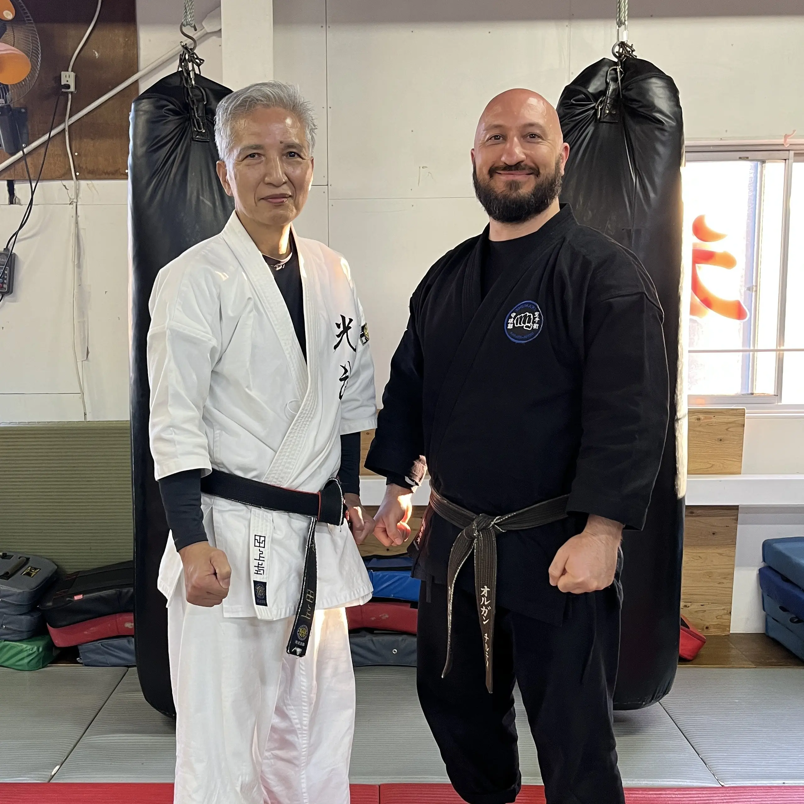 Olgun Tiltay with Nobuya Tagami Sensei [9th Dan Tomarite Karate] in Ise Japan